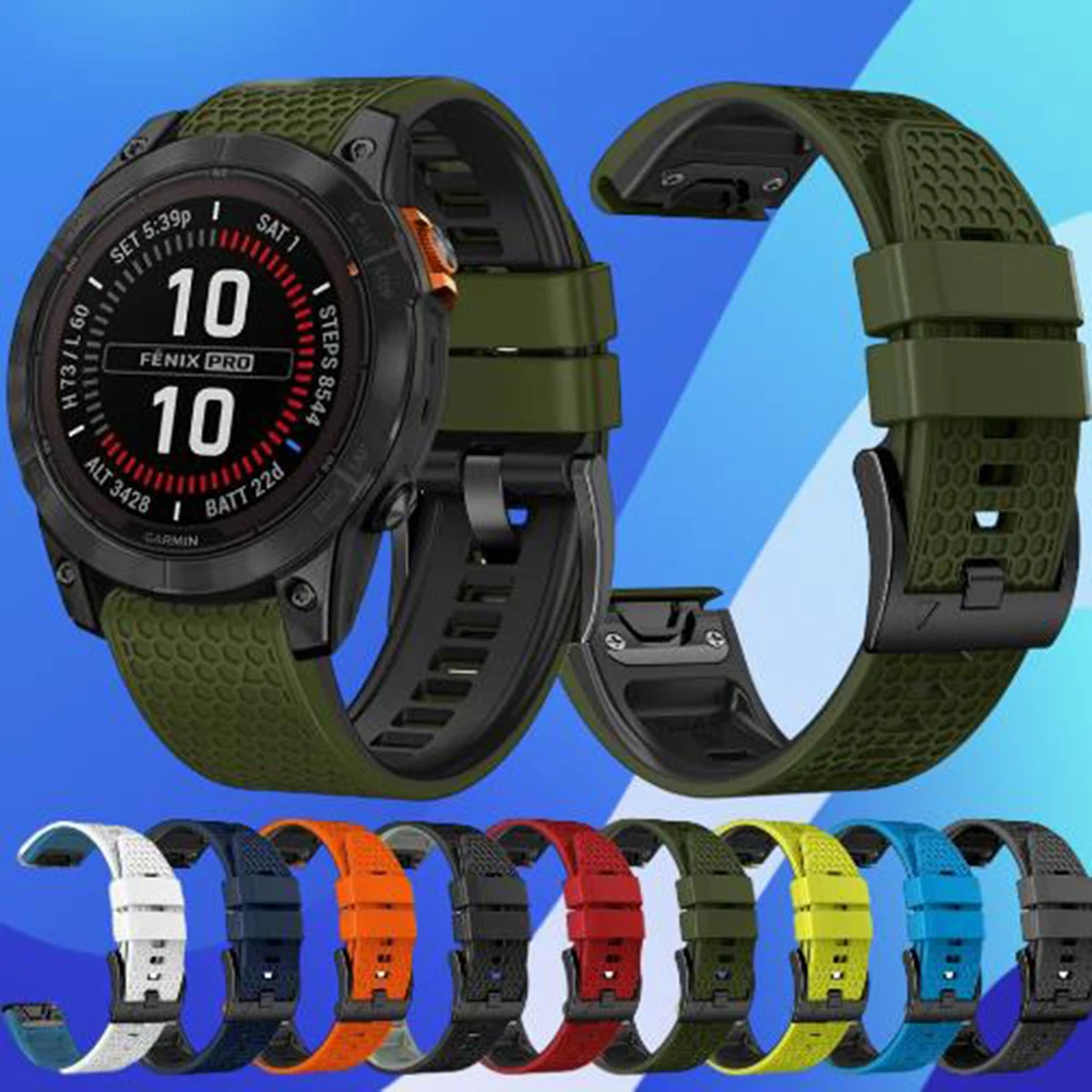 26mm 22mm Silicone Watch Straps For Garmin Fenix7 7X 6X 6Pro 5X 5Plus Quick Release Wristband Enduro 2 MK1 MK2 MK2i Bracelets
26mm 22mm Silicone Watch Straps For Garmin Fenix7 7X 6X 6Pro 5X 5Plus Quick Release Wristband Enduro 2 MK1 MK2 MK2i Bracelets