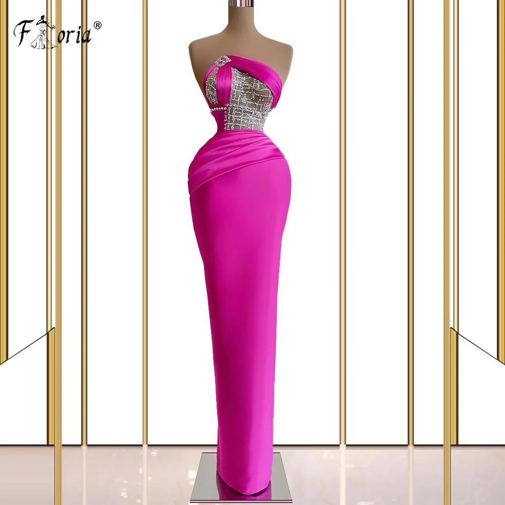 Sexy Sleevelsss Strapless Pink Evening Dress Sheath Sequins Floor Length Prom Dress Long Formal Party vestidos de fiesta
Sexy Sleevelsss Strapless Pink Evening Dress Sheath Sequins Floor Length Prom Dress Long Formal Party vestidos de fiesta