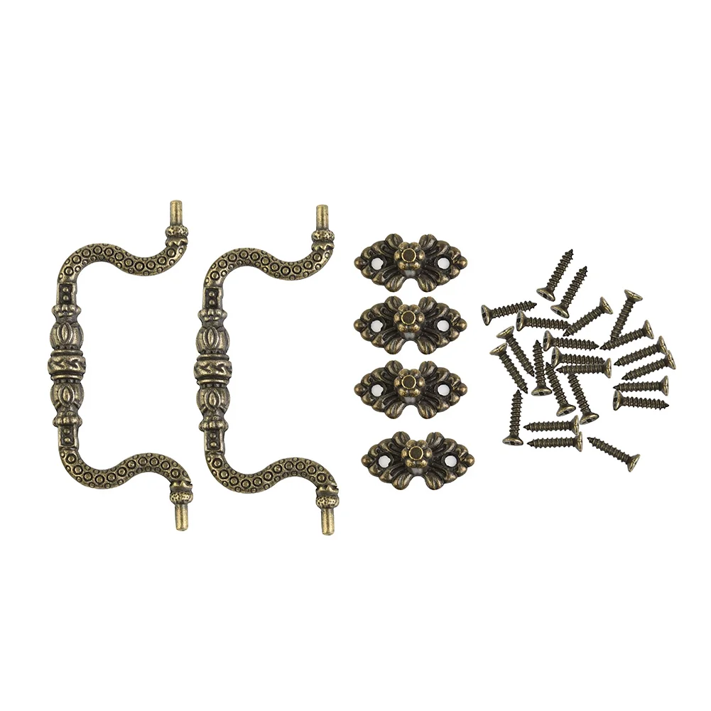Set Pull Handles With Screws 2pcs Replacement Retro Tracery Arch Vintage Antique Bronze Accessories Decoration
Set Pull Handles With Screws 2pcs Replacement Retro Tracery Arch Vintage Antique Bronze Accessories Decoration
