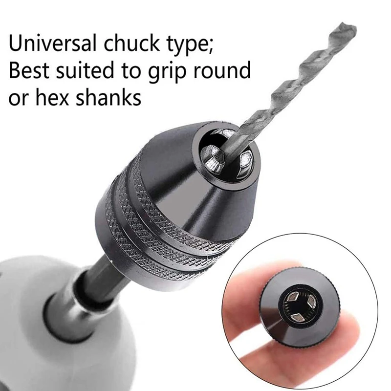 2Pcs Hex Shank Keyless Drill Chuck, Screwdriver Converter Drill Adapter Quick Change Drill Bits Tool(0.6-8Mm, 0.3-3.6Mm)
2Pcs Hex Shank Keyless Drill Chuck, Screwdriver Converter Drill Adapter Quick Change Drill Bits Tool(0.6-8Mm, 0.3-3.6Mm)