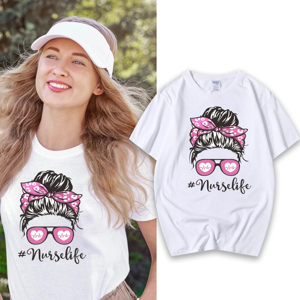 Nurse Life T-shirt Summer Print Lady T-shirts Top T Shirt Ladies Womens Graphic Female Tee 100%Cotton
Nurse Life T-shirt Summer Print Lady T-shirts Top T Shirt Ladies Womens Graphic Female Tee 100%Cotton