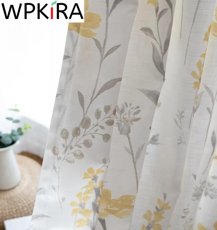 Nordic Pastoral Printed Leaves Curtain Thick Cotton Linen Modern Shade Window Drapes for Living room Bedroom Cortinas AD313H
Nordic Pastoral Printed Leaves Curtain Thick Cotton Linen Modern Shade Window Drapes for Living room Bedroom Cortinas AD313H