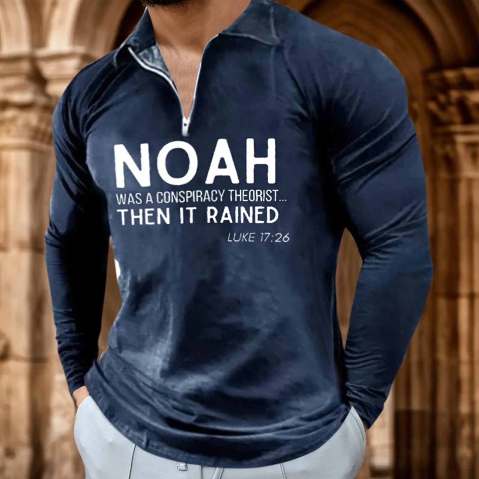 Мужская футболка с длинным рукавом и 3D-принтом
Мужская футболка с длинным рукавом и 3D-принтом