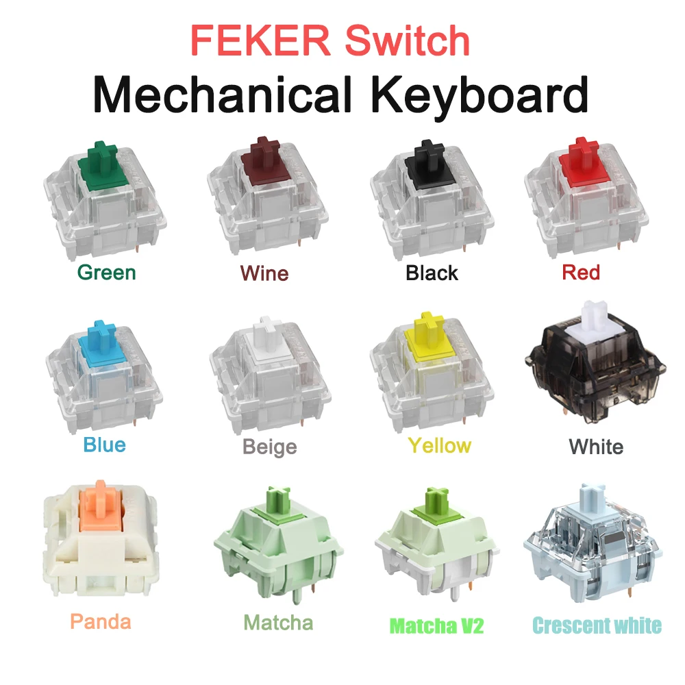 10-110pcs Switches FEKER Similar to Holy Panda Matcha 3Pin For Mechanical Keyboard keycaps Gaming Accessories Keyboard Switches
10-110pcs Switches FEKER Similar to Holy Panda Matcha 3Pin For Mechanical Keyboard keycaps Gaming Accessories Keyboard Switches
