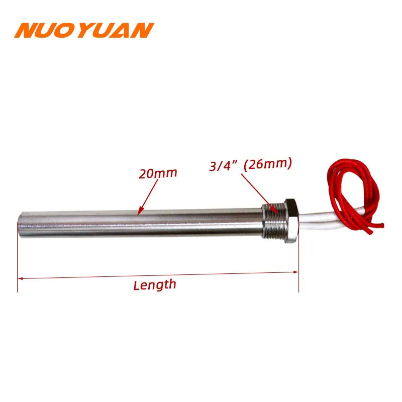 36V/48V 500w/800w/1000W Cartridge Heating Element 3/4" Thread SUS304 Immersion Water Heater Element
36V/48V 500w/800w/1000W Cartridge Heating Element 3/4" Thread SUS304 Immersion Water Heater Element