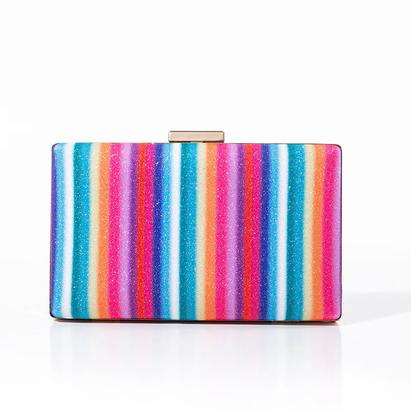 New Women Colorful Striped Evening Clutch Bags Wedding Banquet Shoulder Bags Mini Wallets For Ladies Drop Shipping
New Women Colorful Striped Evening Clutch Bags Wedding Banquet Shoulder Bags Mini Wallets For Ladies Drop Shipping