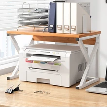 Desktop Small Printer Shelf Multi-function Metal Table Double-layer Copy Shelf Simplicity Host Office Storage Rack Desk