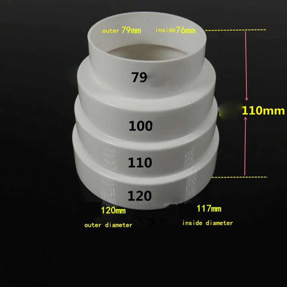 1pc Multi Reducer Extractor Fan Pipe Connector 80/100/110/120/150/160mm For Fan Ventilation Duct Pipe Tube Exhaust Duct Connect
1pc Multi Reducer Extractor Fan Pipe Connector 80/100/110/120/150/160mm For Fan Ventilation Duct Pipe Tube Exhaust Duct Connect
