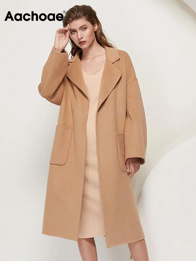 Пальто Aachoae Женское зимнее длинное из 100% шерсти, однотонное пальто с разрезом сбоку и поясом, пальто с длинными рукавами «летучая мышь» и карманами
Пальто Aachoae Женское зимнее длинное из 100% шерсти, однотонное пальто с разрезом сбоку и поясом, пальто с длинными рукавами «летучая мышь» и карманами