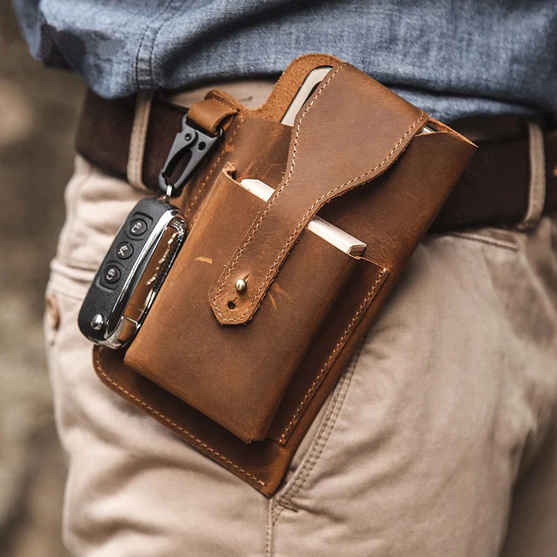 Mobile phone purse leather men's horse leather casual waist bag men's cigarette case bag construction site work waist bag
Mobile phone purse leather men's horse leather casual waist bag men's cigarette case bag construction site work waist bag