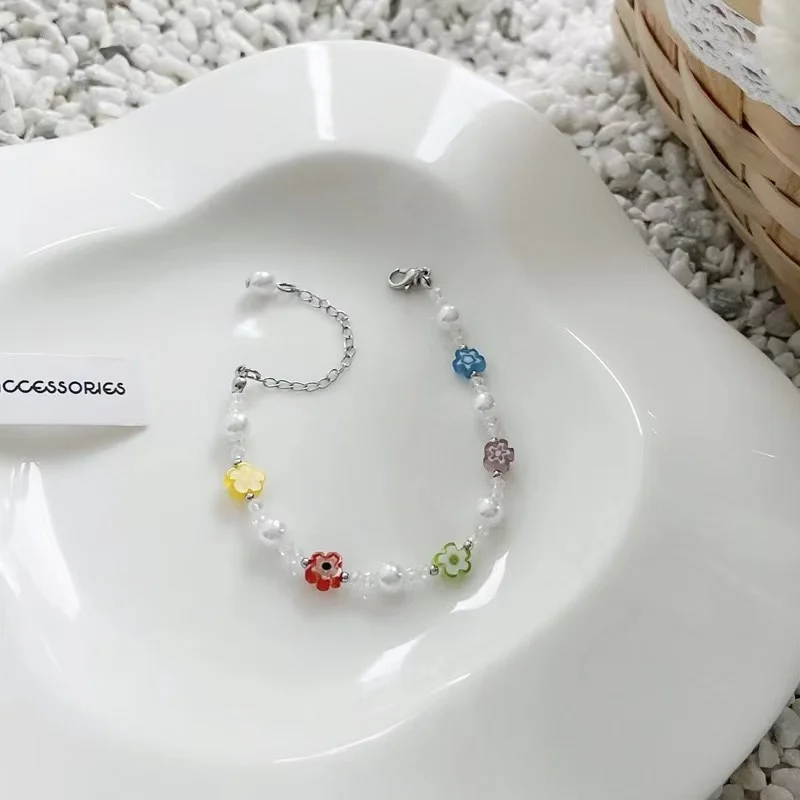 Fashion Charm Flowe Beaded Bracelets For Women Girls Korean Style Aesthetic Bracelet Female Sweet Adjustable Bangle Jewelry
Fashion Charm Flowe Beaded Bracelets For Women Girls Korean Style Aesthetic Bracelet Female Sweet Adjustable Bangle Jewelry