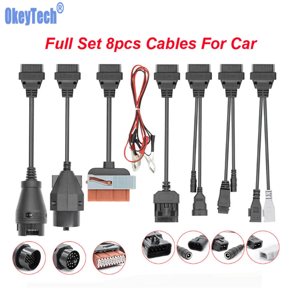 Full Set 8 PCS Car Cables With 30/20/38/3/2 Pin Hot Diagnostic Connector For TCS Pro Multidiag Pro+ Adapter Diagnostic Tools
Full Set 8 PCS Car Cables With 30/20/38/3/2 Pin Hot Diagnostic Connector For TCS Pro Multidiag Pro+ Adapter Diagnostic Tools