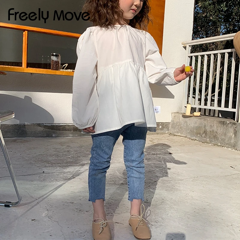 Freely Move Girls' Long-sleeved White Solid Shirt Girl Summer Spring Outing Children Casual Wear Clothes for Girls Blouses
Freely Move Girls' Long-sleeved White Solid Shirt Girl Summer Spring Outing Children Casual Wear Clothes for Girls Blouses