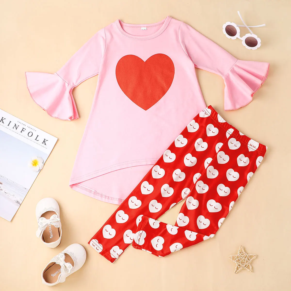 2-6Y Toddler Baby Girls Clothes Sets Flared Long Sleeve Irregular T Shirt Tops Heart Printed Long Pants Trousers Outfits Clothes
2-6Y Toddler Baby Girls Clothes Sets Flared Long Sleeve Irregular T Shirt Tops Heart Printed Long Pants Trousers Outfits Clothes