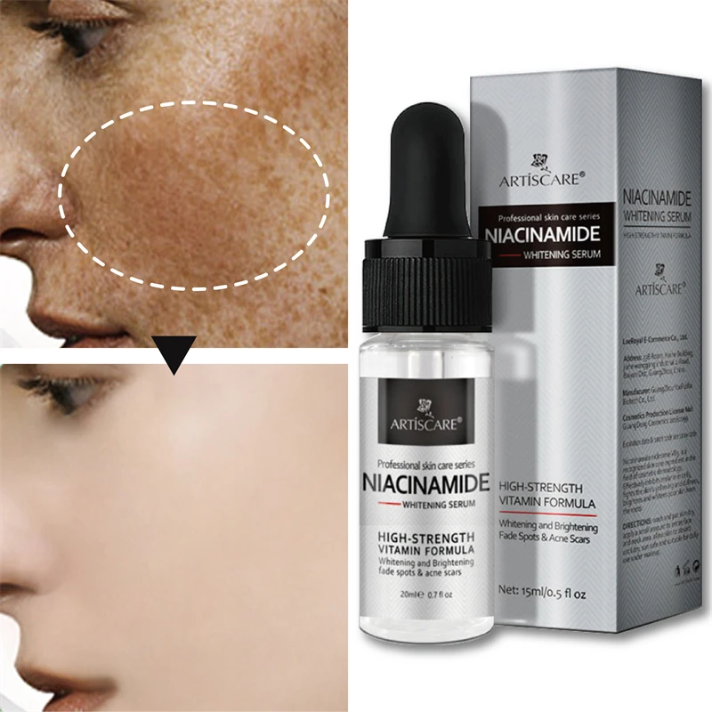 

Anti-Aging Niacinamide Fade Pigmentation Melasma Essence Brighten Skin Care Effective Whitening Remove Dark Spots Freckle Serum