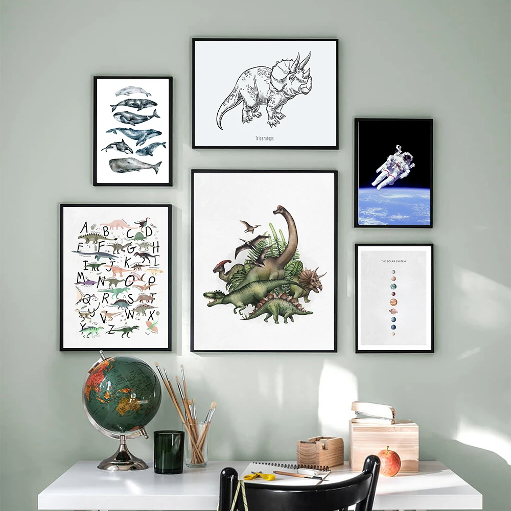 Nursery Wall Art Canvas Painting ABC Alphabet Dinosaur Space Nordic Posters And Prints Wall Pictures Baby Kids Room Decoration
Nursery Wall Art Canvas Painting ABC Alphabet Dinosaur Space Nordic Posters And Prints Wall Pictures Baby Kids Room Decoration