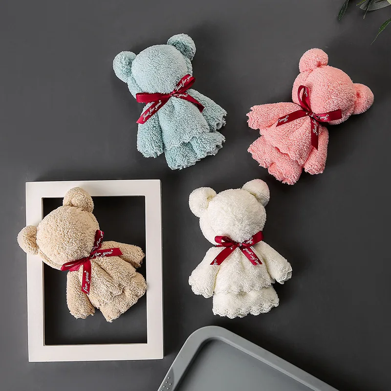 30x30cm Creative Bear Towel Coral Fleece Fleece Absorbent Wash Face Hand Towel Wedding Business Holiday Gift Bathroom Towel
30x30cm Creative Bear Towel Coral Fleece Fleece Absorbent Wash Face Hand Towel Wedding Business Holiday Gift Bathroom Towel