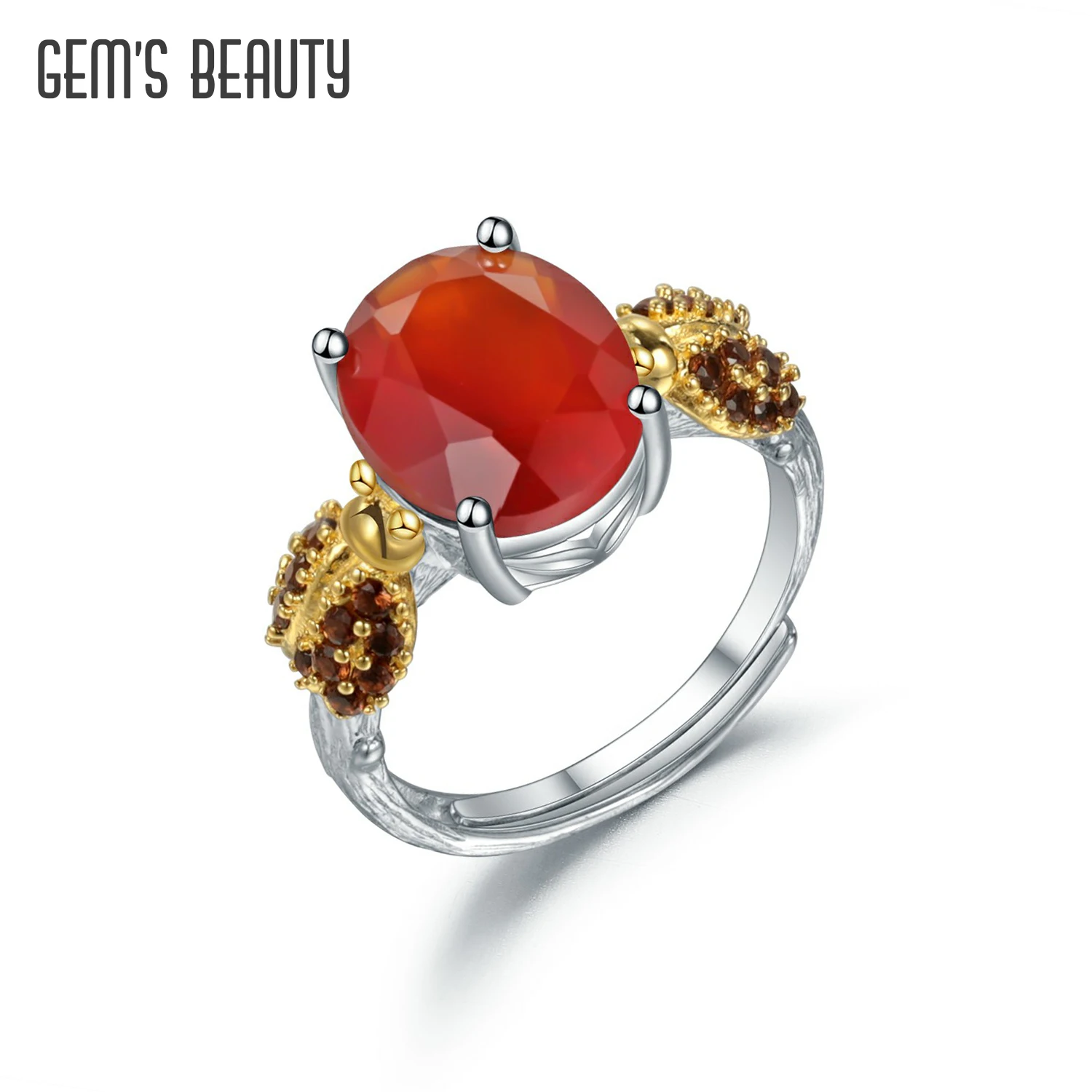 Женское кольцо из драгоценного камня GEM'S BEAUTY, регулируемое кольцо из натурального красного агата, ювелирное изделие из драгоценного камня о...
Женское кольцо из драгоценного камня GEM'S BEAUTY, регулируемое кольцо из натурального красного агата, ювелирное изделие из драгоценного камня о...