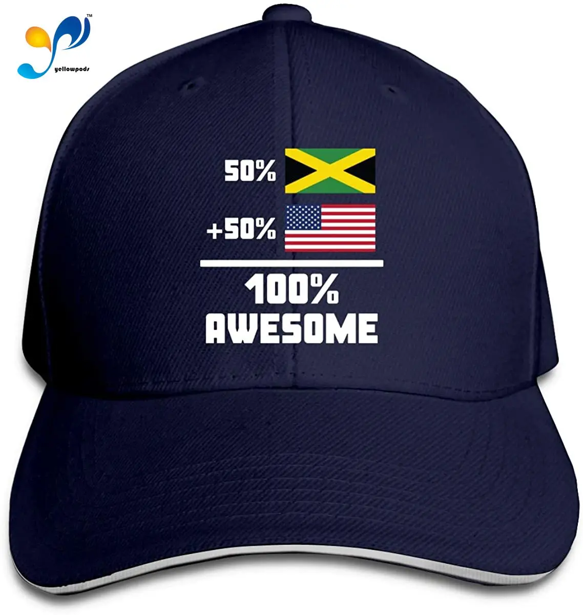Half Jamaican Half American 100% Awesome Men Cotton Classic Baseball Cap Adjustable Size
Half Jamaican Half American 100% Awesome Men Cotton Classic Baseball Cap Adjustable Size