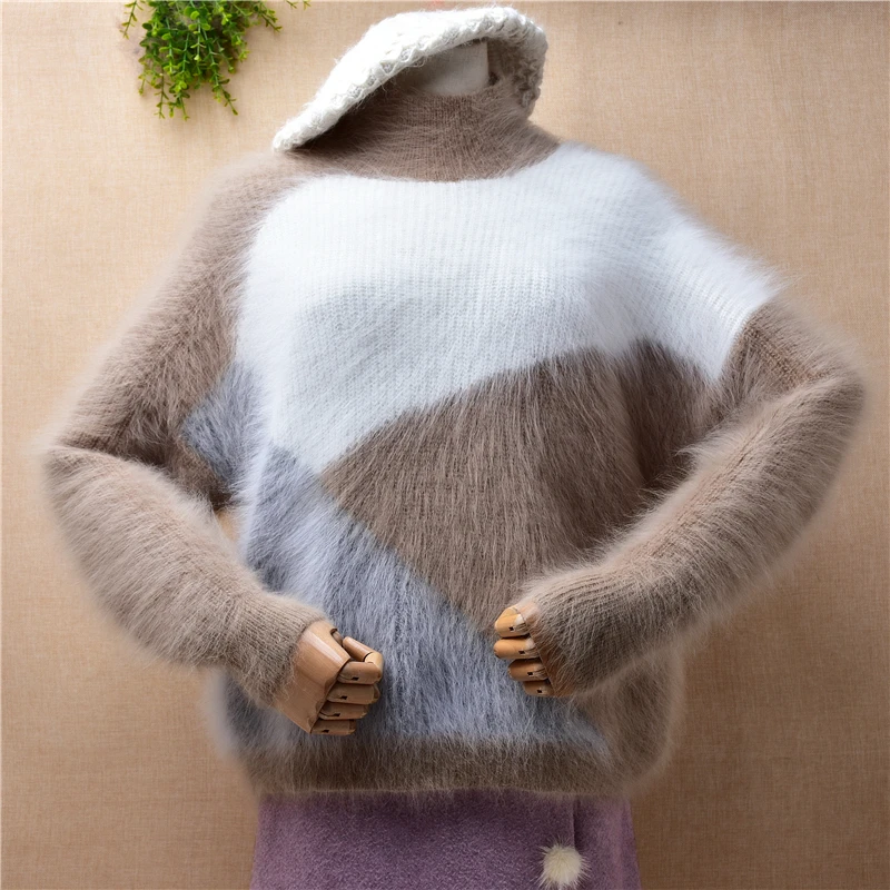 04 Female Women Fall Winter Clothing Colored Hairy Mink Cashmere Knitted Turtleneck Loose Pullover Crop Top Angora Fur Sweater
04 Female Women Fall Winter Clothing Colored Hairy Mink Cashmere Knitted Turtleneck Loose Pullover Crop Top Angora Fur Sweater