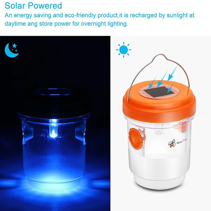 2x Solar Powered Outdoor Wasp Trap Catcher UV Light Hornets Bees Fruit Fly Insect Traps Garden Equipment Pest Control Supplies
2x Solar Powered Outdoor Wasp Trap Catcher UV Light Hornets Bees Fruit Fly Insect Traps Garden Equipment Pest Control Supplies
