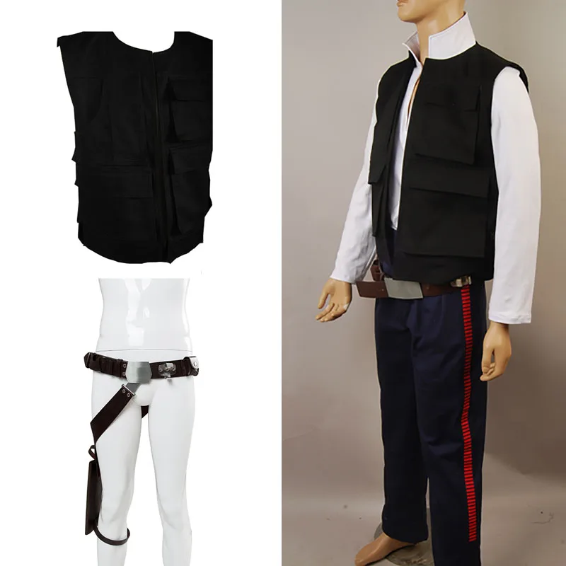 Han Solo Cosplay Costume Full Set Uniform Vest Shirt Pants Halloween Carnival Costume
Han Solo Cosplay Costume Full Set Uniform Vest Shirt Pants Halloween Carnival Costume