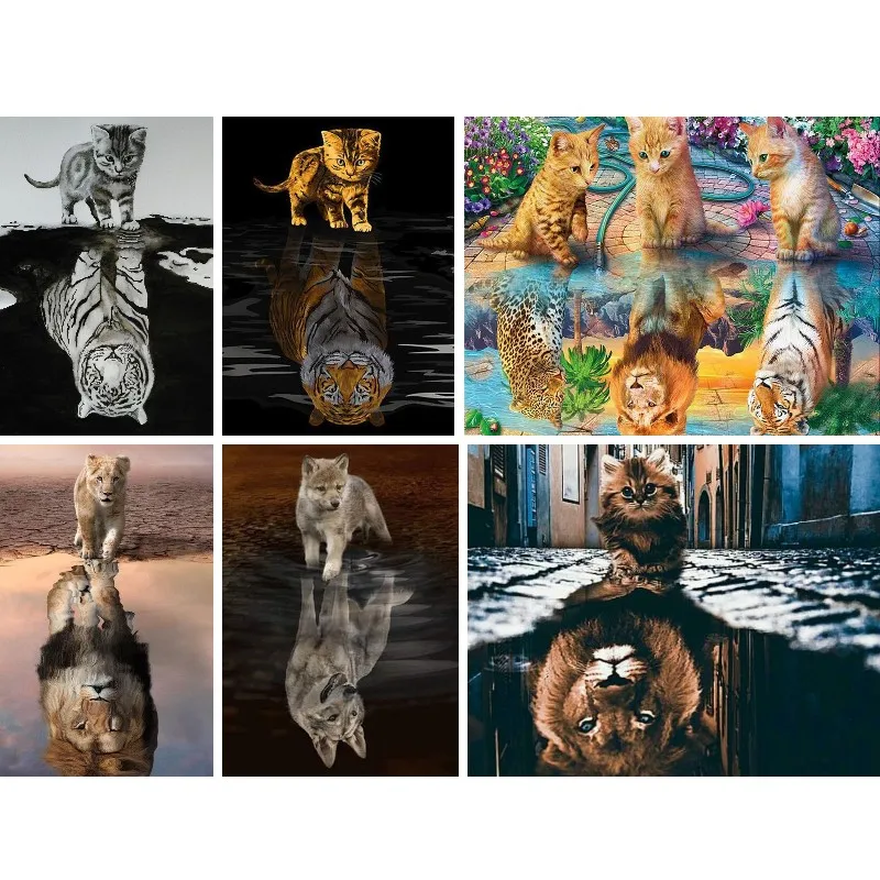 5D DIY Square Diamond Painting Diamond Embroidery Cat Water Mirror Reflection Tiger Picture Rhinestone Mosaic Kit Decor Gift
5D DIY Square Diamond Painting Diamond Embroidery Cat Water Mirror Reflection Tiger Picture Rhinestone Mosaic Kit Decor Gift