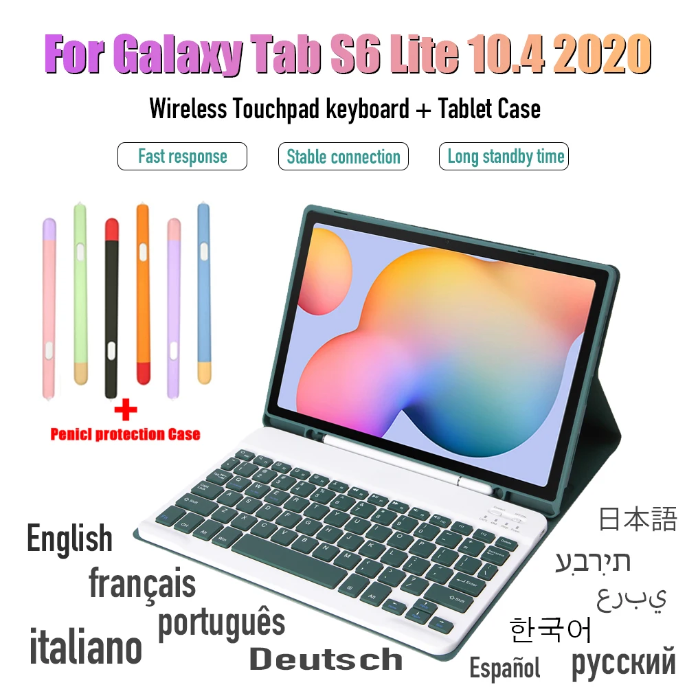Portable Wireless Bluetooth With Pencil Stand Keyboard Case For Samsung Galaxy Tab S6 Lite S6lite 10.4 Tablet Protective Cover
Portable Wireless Bluetooth With Pencil Stand Keyboard Case For Samsung Galaxy Tab S6 Lite S6lite 10.4 Tablet Protective Cover