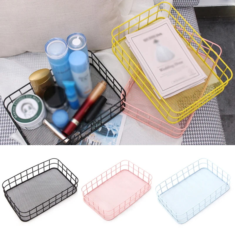Nordic Rectangle Bathroom Metal Storage Basket Office Desktop Sundries Makeup Brushes Holder Table Cosmetics Organizer Basket
Nordic Rectangle Bathroom Metal Storage Basket Office Desktop Sundries Makeup Brushes Holder Table Cosmetics Organizer Basket