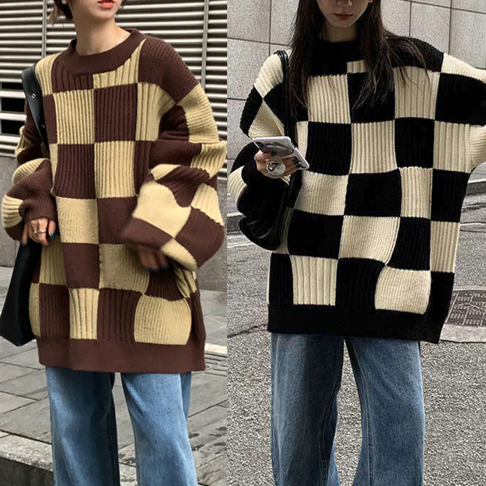 Kawaii Autumn Winter Student Checkerboard Pullover Sweater Casual Jacket Women Cute 2 Colors Japanese Lazy Sweate Oversized
Kawaii Autumn Winter Student Checkerboard Pullover Sweater Casual Jacket Women Cute 2 Colors Japanese Lazy Sweate Oversized
