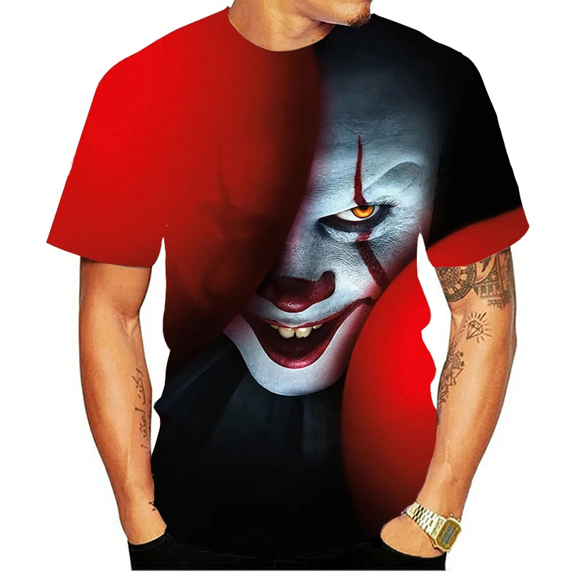 Horror Film Het Penny Wise Clown Joker 3D Print Tshirt Mannen/Vrouwen Hip Hop Streetwear Tee t-shirt 90s Jongens Cool Kleding Ma
Horror Film Het Penny Wise Clown Joker 3D Print Tshirt Mannen/Vrouwen Hip Hop Streetwear Tee t-shirt 90s Jongens Cool Kleding Ma