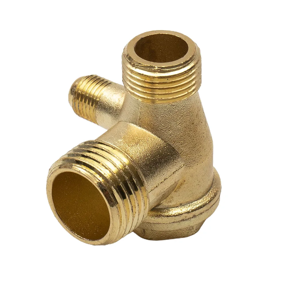 Male Thread 3 Way Air Compressor Check Valve Zinc Alloy Unidirectional Check Valve For Air Compressor Gold Tone Valve Connector
Male Thread 3 Way Air Compressor Check Valve Zinc Alloy Unidirectional Check Valve For Air Compressor Gold Tone Valve Connector