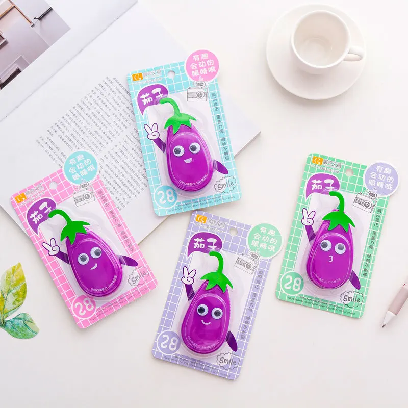 14m Creative Eggplant Vegetable Student Correction Tape Korean Stationery Kawaii Material Escolar Office School Supplies
14m Creative Eggplant Vegetable Student Correction Tape Korean Stationery Kawaii Material Escolar Office School Supplies