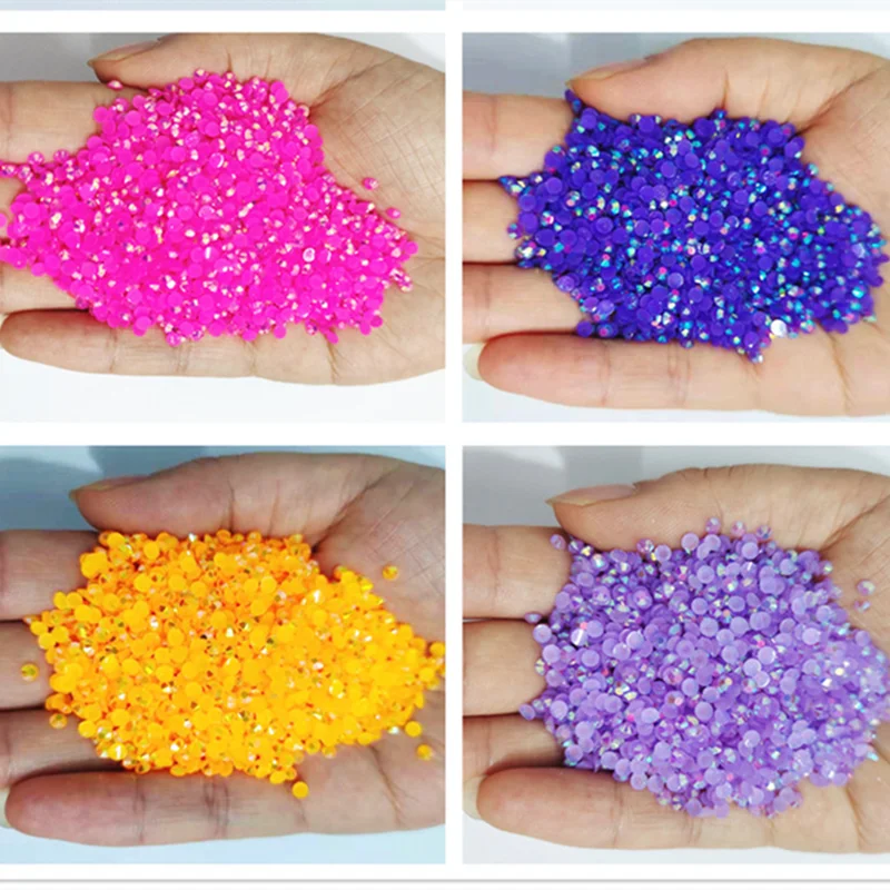 Jelly Color AB Color 2/3/4mm 5000/10000Pcs Facets Swarovsky FlatBack Resin Rhinestone Nail Art Garment Decoration Stones
Jelly Color AB Color 2/3/4mm 5000/10000Pcs Facets Swarovsky FlatBack Resin Rhinestone Nail Art Garment Decoration Stones
