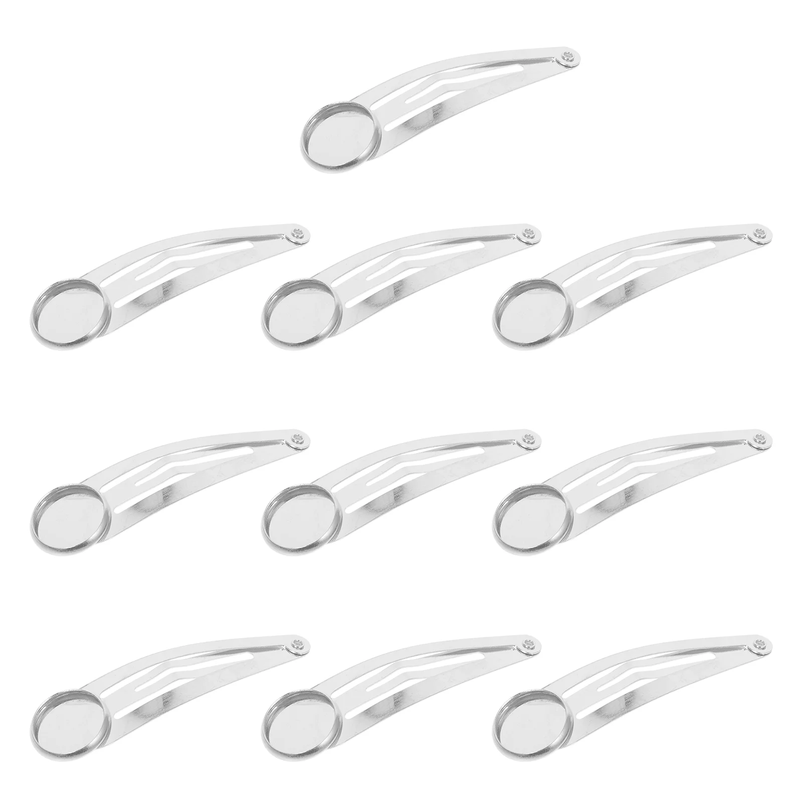 10 Pcs Hairpin Tray Silver Clip Iron Snap Clips Handmade Accessories Crafts DIY Self Girl
10 Pcs Hairpin Tray Silver Clip Iron Snap Clips Handmade Accessories Crafts DIY Self Girl