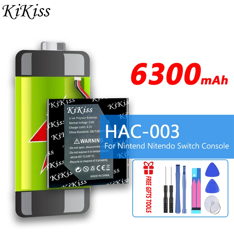 KiKiss High Capacity 6300mAh HAC-003 Battery Replacement Repair for Nintend Nitendo Switch Console Li-ion Rechargeable Batteries
KiKiss High Capacity 6300mAh HAC-003 Battery Replacement Repair for Nintend Nitendo Switch Console Li-ion Rechargeable Batteries