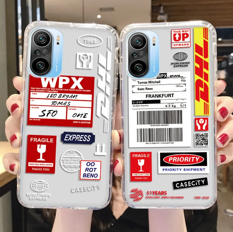 Poco F3 Cases DHL Express Label Phone Cover For Xiaomi Poco X4 Pro Case Funda Poco X3 Pro M3 M4 Pro 5G 4G PocoX3 GT NFC Coque
Poco F3 Cases DHL Express Label Phone Cover For Xiaomi Poco X4 Pro Case Funda Poco X3 Pro M3 M4 Pro 5G 4G PocoX3 GT NFC Coque
