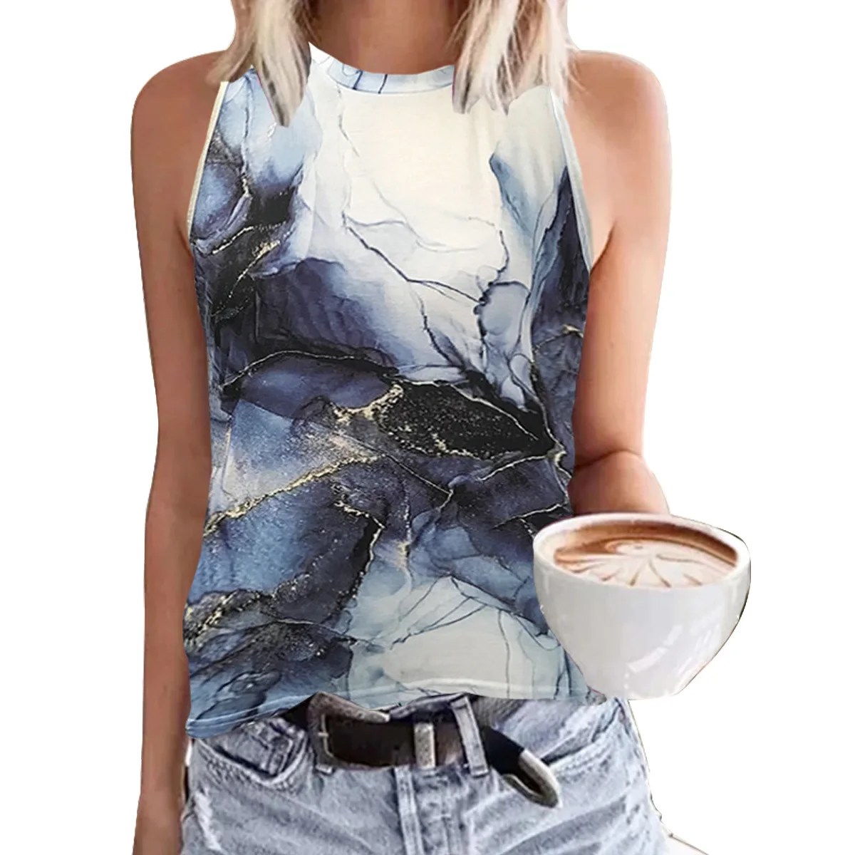Casual Summer Women's Gradient Irregular Hand Drawn Print Doodle Tank Tops Sleeveless Tee Fashion O-Neck Tshirt Loose Top
Casual Summer Women's Gradient Irregular Hand Drawn Print Doodle Tank Tops Sleeveless Tee Fashion O-Neck Tshirt Loose Top