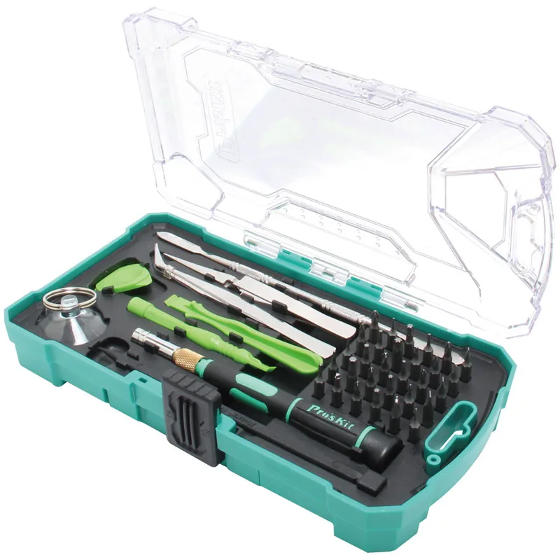 ProsKit SD-9326M Consumer Electronic Equipment Repair Tool Set Electronic Equipment Repair Kit Phone Teardown Maintenance Tools
ProsKit SD-9326M Consumer Electronic Equipment Repair Tool Set Electronic Equipment Repair Kit Phone Teardown Maintenance Tools