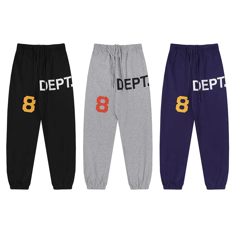 

2023 Fashion Spring and Autumn G-Depts Painted Flare Sweat Pant High Quality Men Women Street Grey Black Blue Trousers