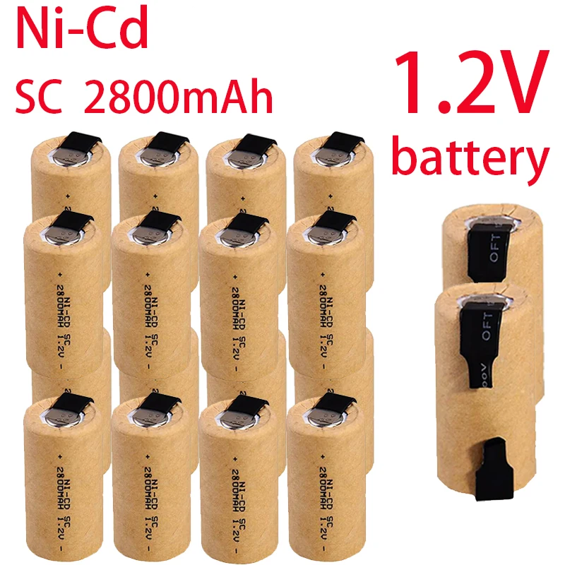 Brand New SC Nickel Cadmium Battery, 1.2V, 2800mah, with Welding Belt, Suitable for Replacing The Battery Cell of Electric Tools
Brand New SC Nickel Cadmium Battery, 1.2V, 2800mah, with Welding Belt, Suitable for Replacing The Battery Cell of Electric Tools