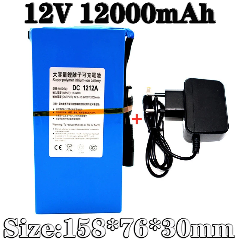 100% DC 1212A 12V 12000mAh литий-ионный аккумулятор упаковка 12,6 v 1,2 Ah блок питания переменного тока зарядное устройство + зарядное устройство
100% DC 1212A 12V 12000mAh литий-ионный аккумулятор упаковка 12,6 v 1,2 Ah блок питания переменного тока зарядное устройство + зарядное устройство