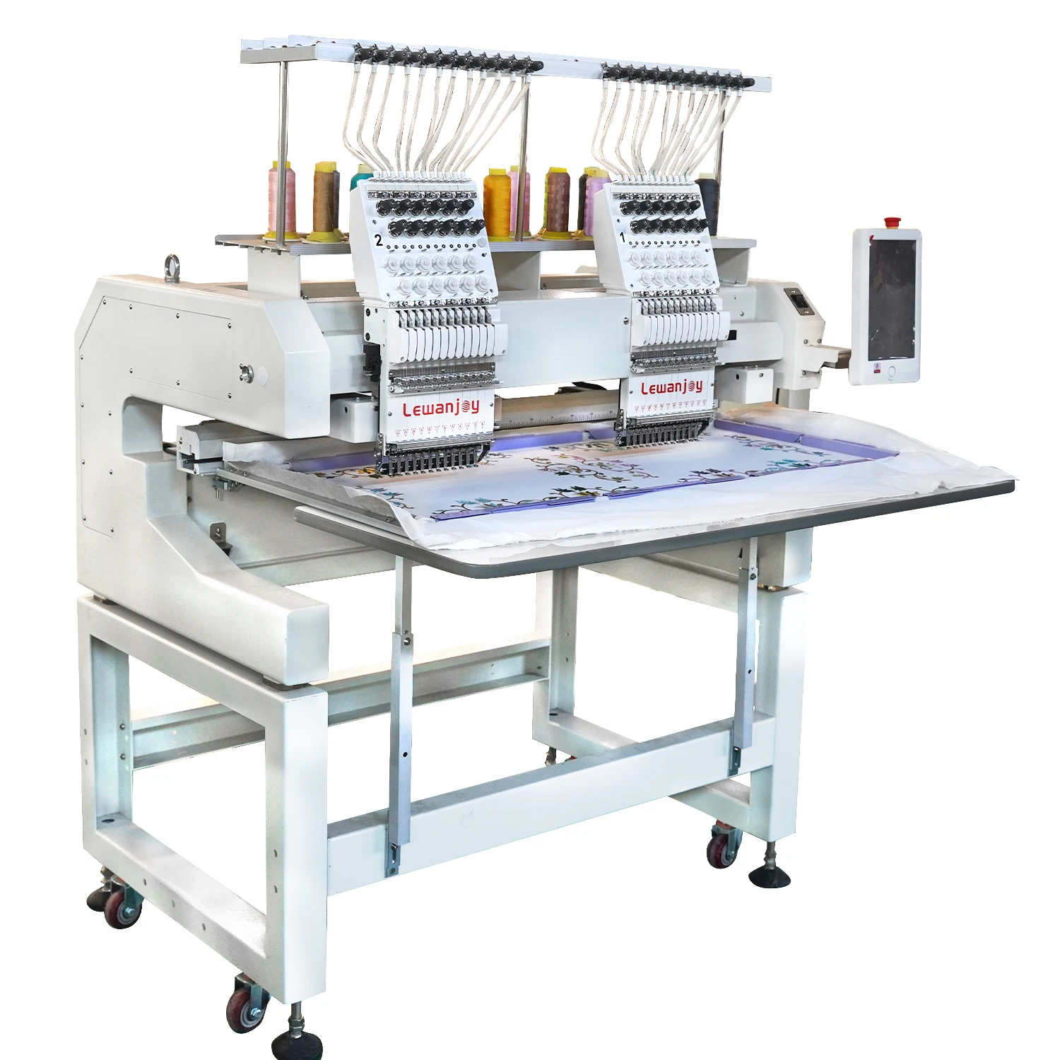 

Fast Speed Industrial Embroidery Machine Two Heads Multifunctional 5 Years Warranty Free Spare Parts