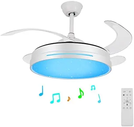 Ceiling Fan with Light with Bluetooth Speaker Color Changing 36W 42 Inch Music Black Blades Hidden Bluetooth Ceiling Fan Fandel
Ceiling Fan with Light with Bluetooth Speaker Color Changing 36W 42 Inch Music Black Blades Hidden Bluetooth Ceiling Fan Fandel