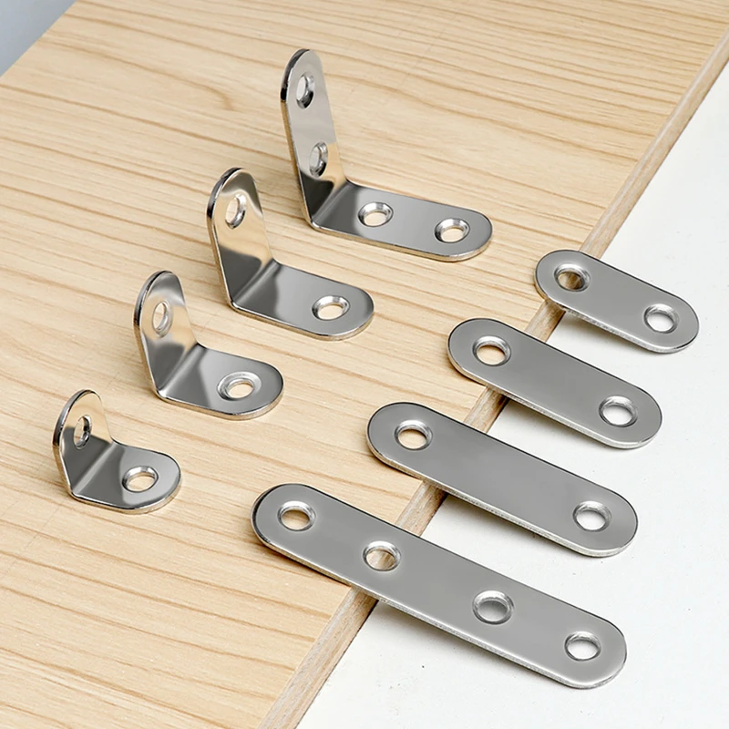20/40PCS Stainless Steel Angle Corner Brackets Fasteners Protector Seven Size Corner Stand Supporting Furniture Hardware
20/40PCS Stainless Steel Angle Corner Brackets Fasteners Protector Seven Size Corner Stand Supporting Furniture Hardware