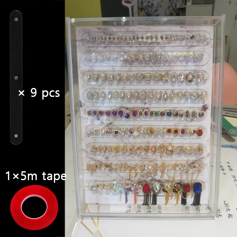 1 set Nail Accessories Display Box Rhinestones Jewelry Decorations Storage Box Nail Gel Color Shelf Nail Charm Accessories Tool
1 set Nail Accessories Display Box Rhinestones Jewelry Decorations Storage Box Nail Gel Color Shelf Nail Charm Accessories Tool
