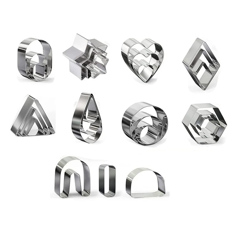 27Pcs Clay Cutter Stainless Steel Polymer Clay Tool Pottery DIY Ceramic Craft Cutting Mold For Earring Jewelry Making
27Pcs Clay Cutter Stainless Steel Polymer Clay Tool Pottery DIY Ceramic Craft Cutting Mold For Earring Jewelry Making