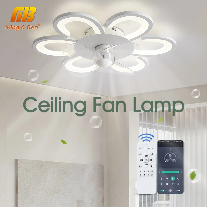 MINGBEN 40W Smart Ceiling Fan Lamp with Light and Control APP Modern and Silent Light Decor Bedroom Living Room
MINGBEN 40W Smart Ceiling Fan Lamp with Light and Control APP Modern and Silent Light Decor Bedroom Living Room