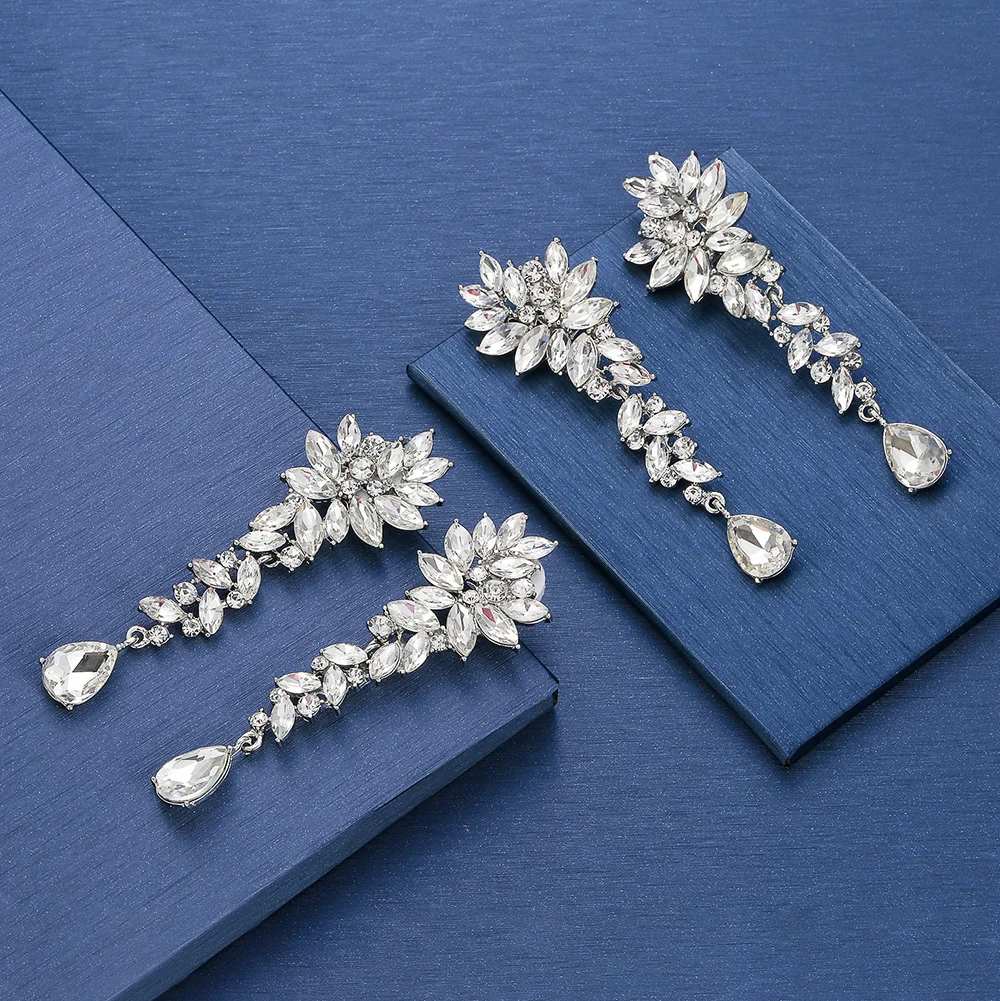 SLBRIDAL Alloy Wedding Earring Bridal Earring Vintage Rhinestones Crystals Pearls Earring Art Deco Dangle Earring Women Jewelry
SLBRIDAL Alloy Wedding Earring Bridal Earring Vintage Rhinestones Crystals Pearls Earring Art Deco Dangle Earring Women Jewelry