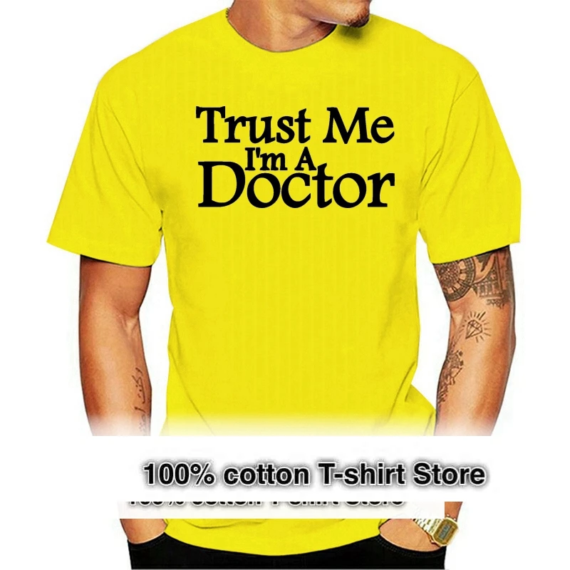 

Men's Summer T Shirts Short Sleeve Trust Me Im A Doctor Medic Dr Student Geek Top Funny Gift Birthday Men Cool T Shirts